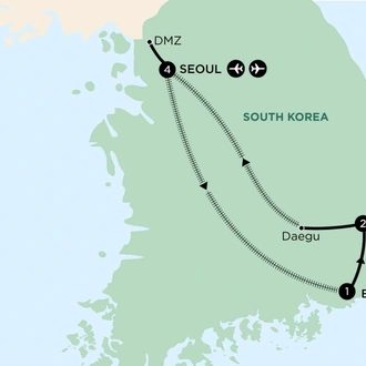 tourhub | APT | Taste of South Korea | Tour Map