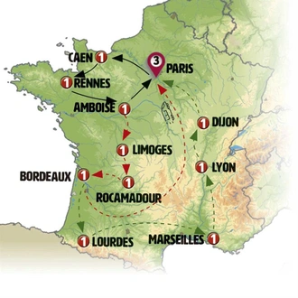 tourhub | Europamundo | Explore your France | Tour Map