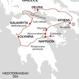 tourhub | Explore! | Highlights of Greece | Tour Map