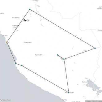 tourhub | Oasis Overland | LIMA to LIMA (19 days) Incas & Amazon (Inc. Amazon Jungle) | Tour Map