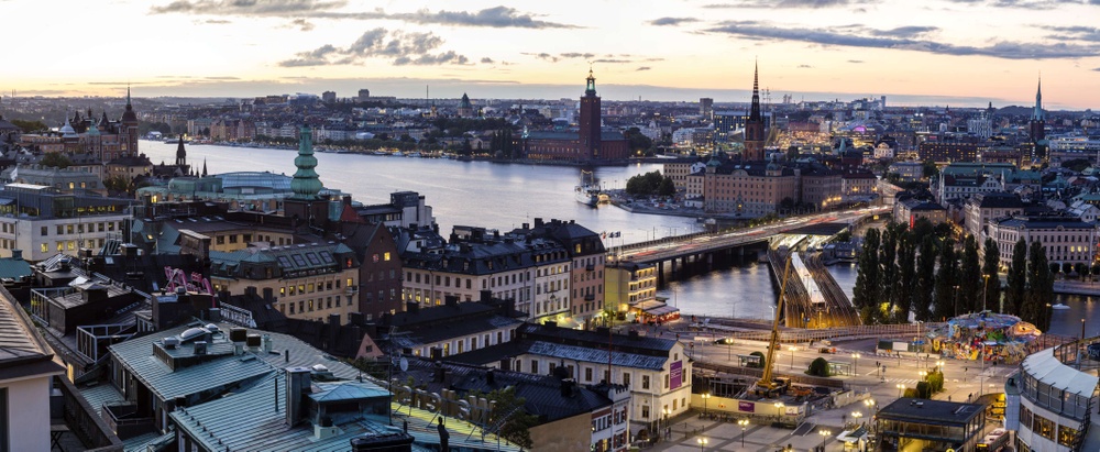 Vy över Stockholms innerstad