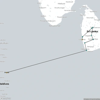 tourhub | Today Voyages | Sri Lanka And Maldives Combine Tour 11 Nights & 12 Days SL&ML/201/E | Tour Map