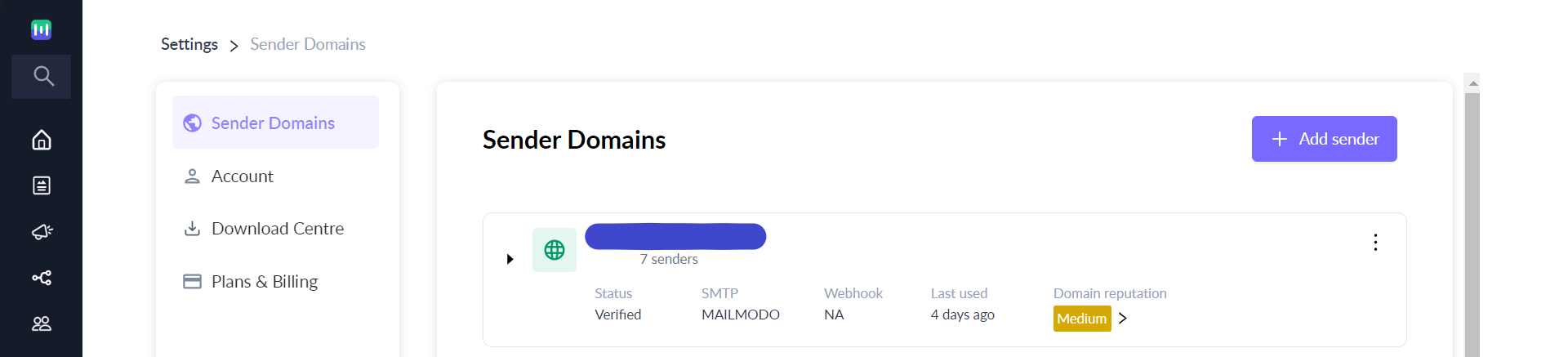 How to view your domain reputation in Mailmodo?