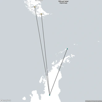 tourhub | Quark Expeditions | Antarctic Express: Cruise South, Fly North | Tour Map