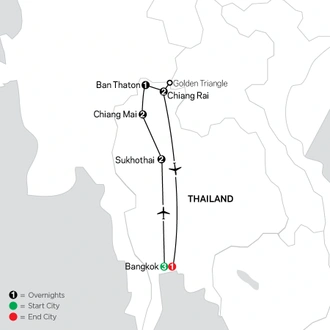 tourhub | Cosmos | Tantalizing Thailand | Tour Map