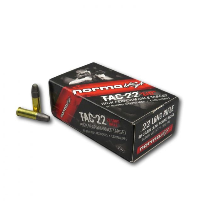 Norma USA .22 LR Ammunition 40 Grain Lead Round Nose (50 Rounds ...