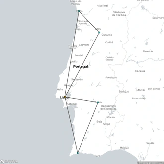 tourhub | Today Voyages | The Best of Portugal | Tour Map