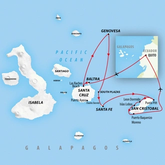 tourhub | On The Go Tours | Galapagos Encounters - 7 days | Tour Map