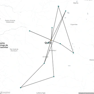 tourhub | Ecuador Galapagos Travels | 8 Days Ecuadorian Andes, Exploring Nature & Culture | Tour Map