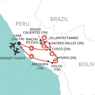 tourhub | Wendy Wu | Panoramic Peru | Tour Map