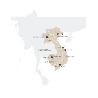 tourhub | Luxury Gold | Inspiring Indochina | Tour Map