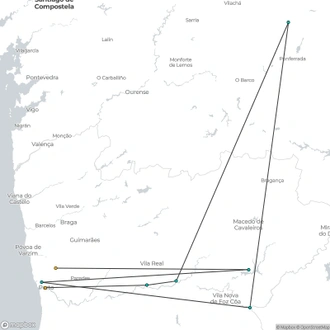 tourhub | CroisiEurope Cruises | Porto, the Douro valley (Portugal) and Salamanca (Spain)  (port-to-port cruise) | Tour Map