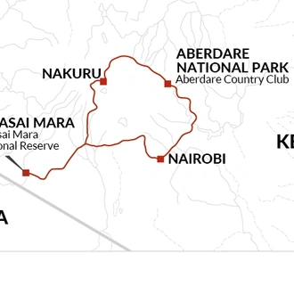 tourhub | Explore! | Highlights of Kenya | Tour Map
