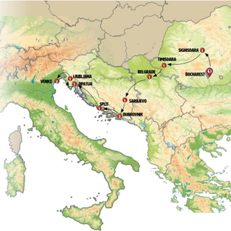 tourhub | Europamundo | Amazing Balkans | Tour Map