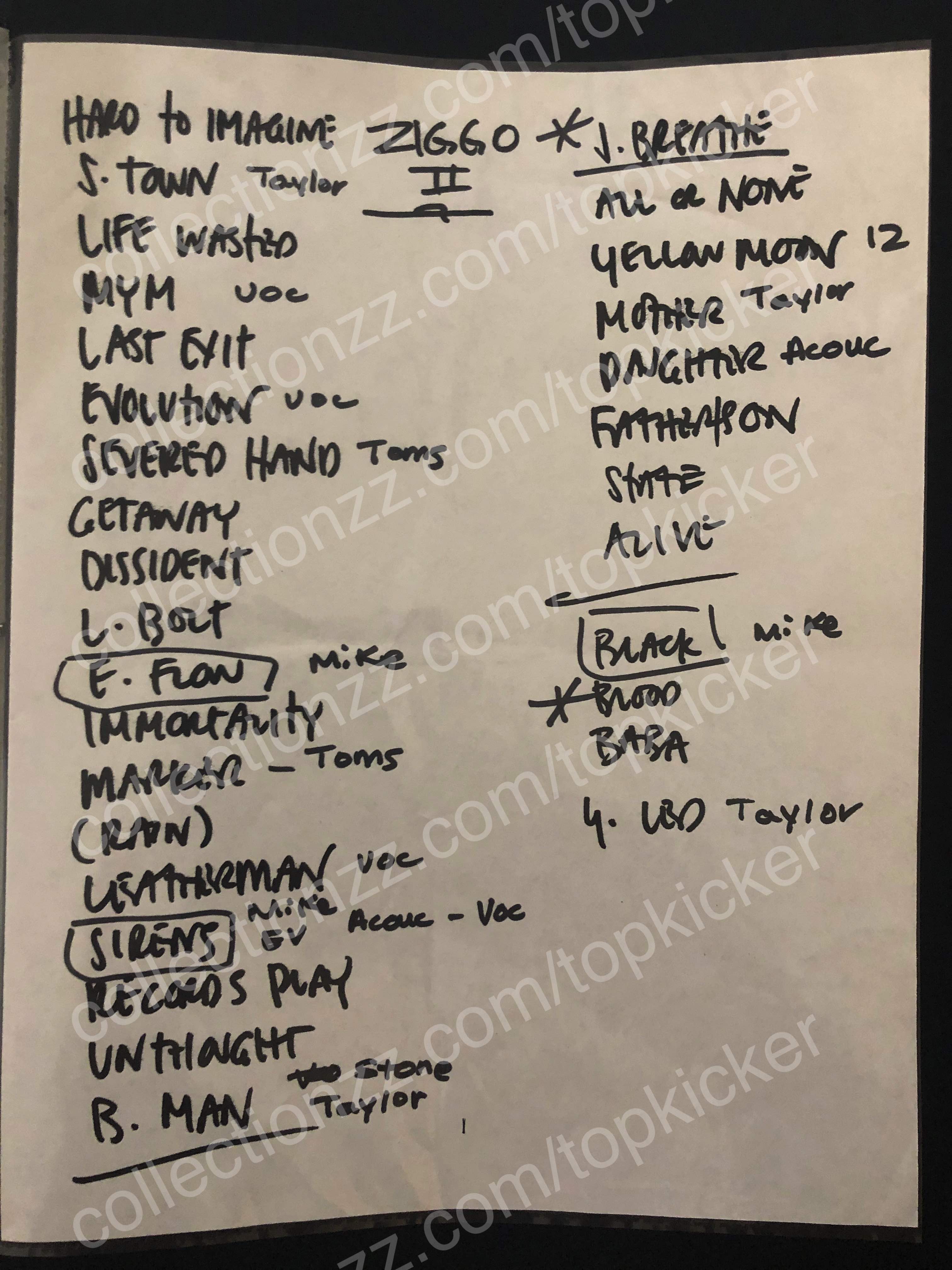 Pearljamsetlist Collectionzz