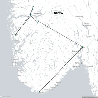 tourhub | Today Voyages | Magic Of The Fjords - Escorted Tour | Tour Map