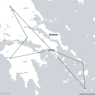 tourhub | ESKAPAS | Best of Greece | 11 Days | Tour Map