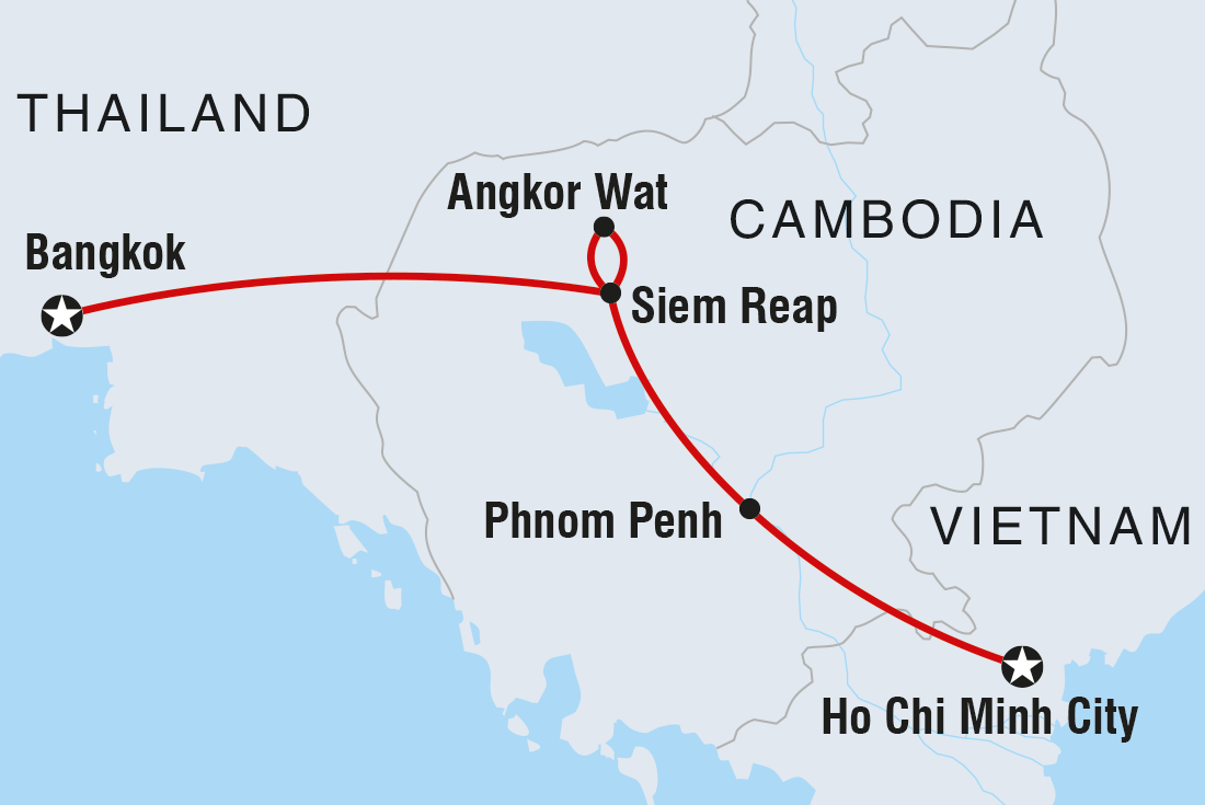 tourhub | Intrepid Travel | Cambodia Express | Tour Map