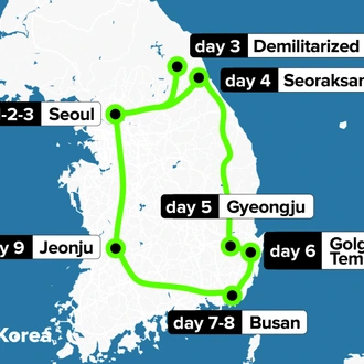 tourhub | Culture Trip | Soulful South Korea | Tour Map