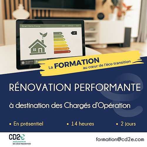 Représentation de la formation : Chargés d'opération > Rénovation performante