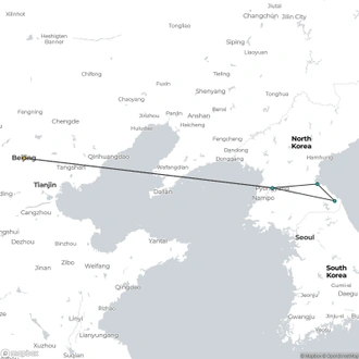 tourhub | Crooked Compass | Uncover North Korea | Tour Map