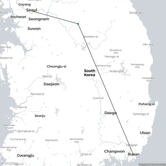 tourhub | Bamba Travel | South Korea Eastern Adventure 3D/2N | Tour Map