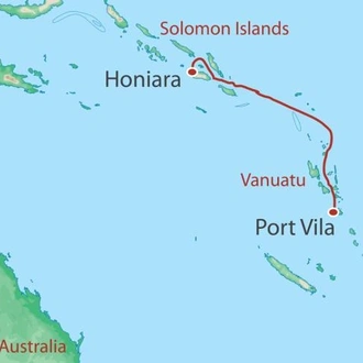 tourhub | World Expeditions | Secrets of Melanesia | Tour Map