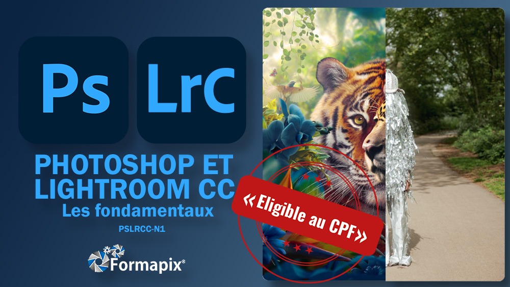 Représentation de la formation : Photoshop CC et Lightroom CC - Les fondamentaux (TOSA)