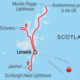 tourhub | Intrepid Travel | Scotland's Shetland Islands  | Tour Map