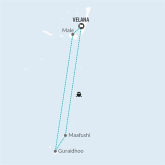 tourhub | Bamba Travel | Maldives Culture & Beaches Group Island Hopping 8D/7N | Tour Map