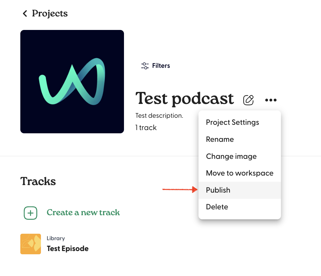 Find RSS feed to publish a podcast