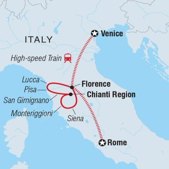 tourhub | Intrepid Travel | Premium Tuscany | Tour Map