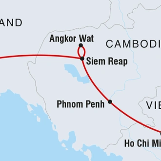 tourhub | Intrepid Travel | Cambodia Express | Tour Map