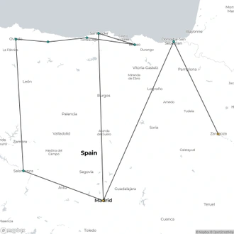 tourhub | VPT TOURS | 4 days Green Spain (Northwest) from Madrid (Sundays) | Tour Map