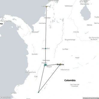 tourhub | Crooked Compass | Hidden Colombia | Tour Map