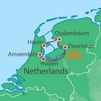 tourhub | UTracks | Amsterdam and Lake IJssel Cycle | Tour Map