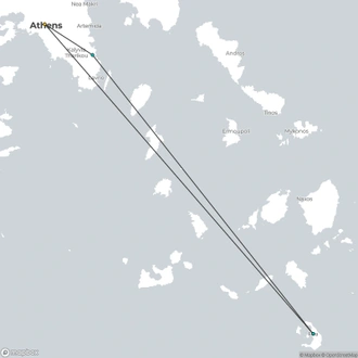 tourhub | Encounters Travel | Cyclades Highlights | Tour Map