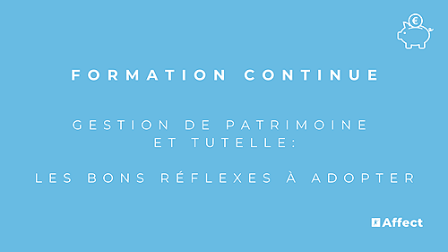 Représentation de la formation : GESTION DE PATRIMOINE ET TUTELLE : LES BONS RÉFLEXES À ADOPTER - Dates à venir 