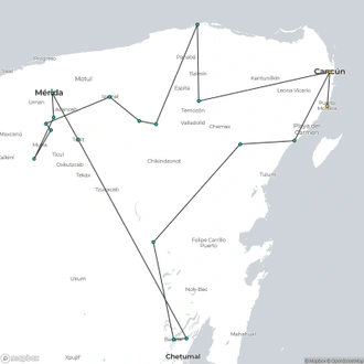 tourhub | Today Voyages | Atypical Yucatan | Tour Map