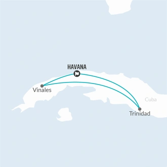 tourhub | Bamba Travel | Cuba Express Homestay Experience 8D/7N | Tour Map