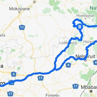 tourhub | Amatungulu Tours | 3 day - Kruger National Park and Panorama Route Safari | Tour Map