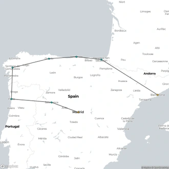 tourhub | Julia Travel | 13-Day Northern Spain from Barcelona | Tour Map