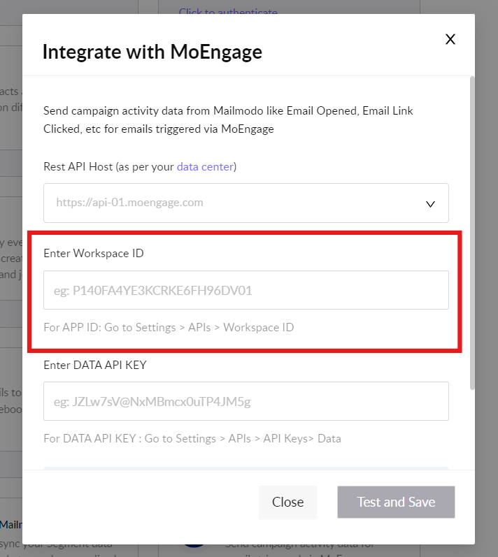 Getting started with MoEngage integration