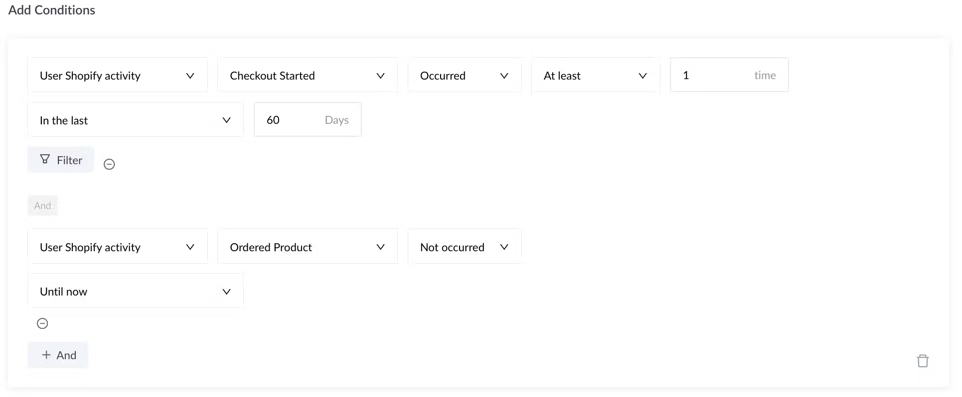 Building Customer Engagement Hierarchies in Mailmodo Based on Shopify Activity