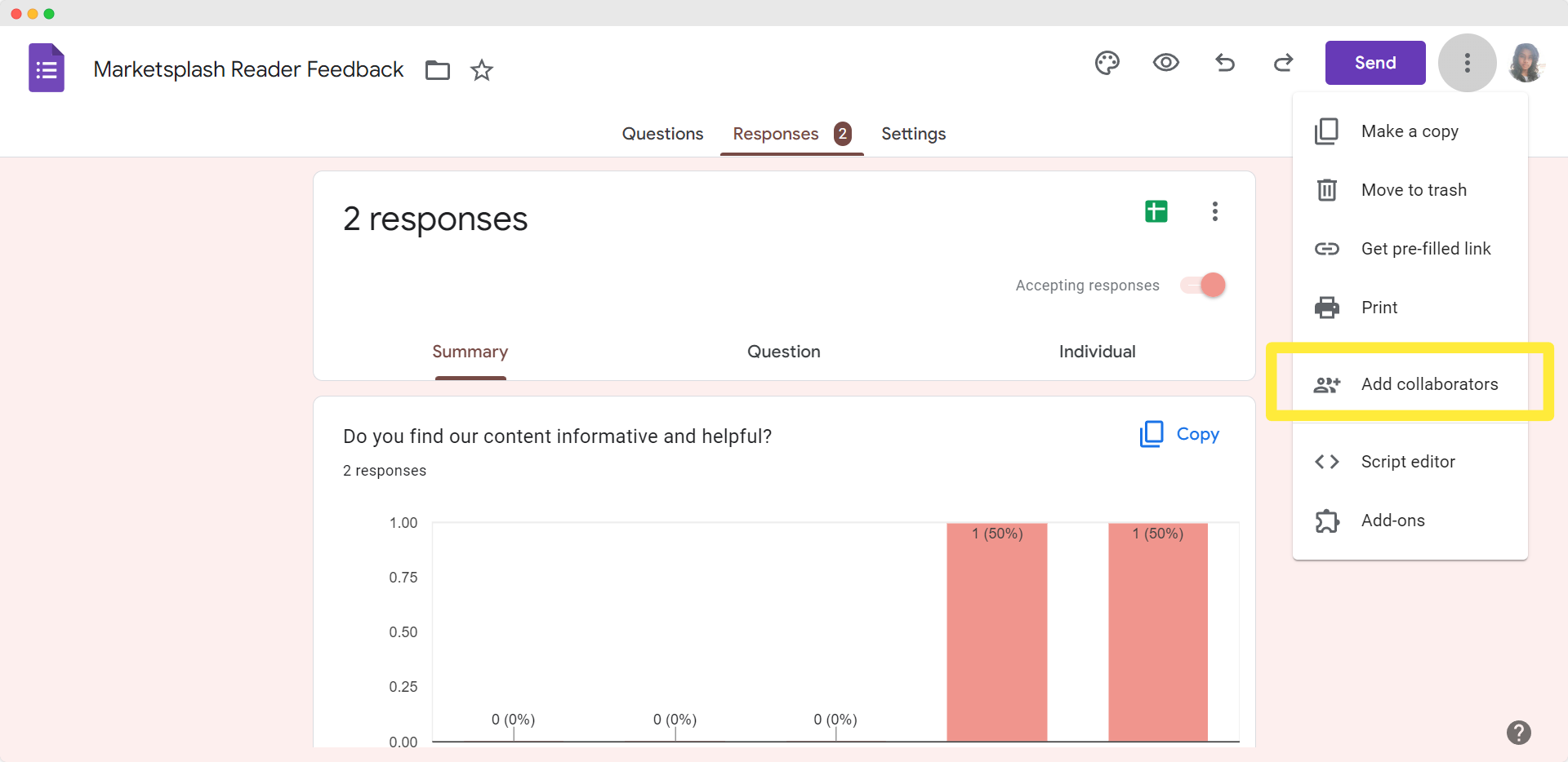 How To Share Google Forms Responses With Others