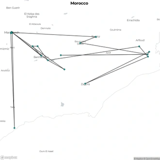 tourhub | Today Voyages | Big south & kasbah by 4x4 From Marrakech XM24-07 ANG | Tour Map