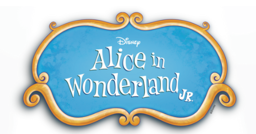 the logo for Alice in Wonderland