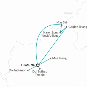 tourhub | Bamba Travel | Golden Triangle 5D/4N | Tour Map