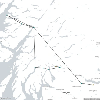 tourhub | Brightwater Holidays | A Classic Scottish Steam Break - Stirling Highland Hotel | Tour Map