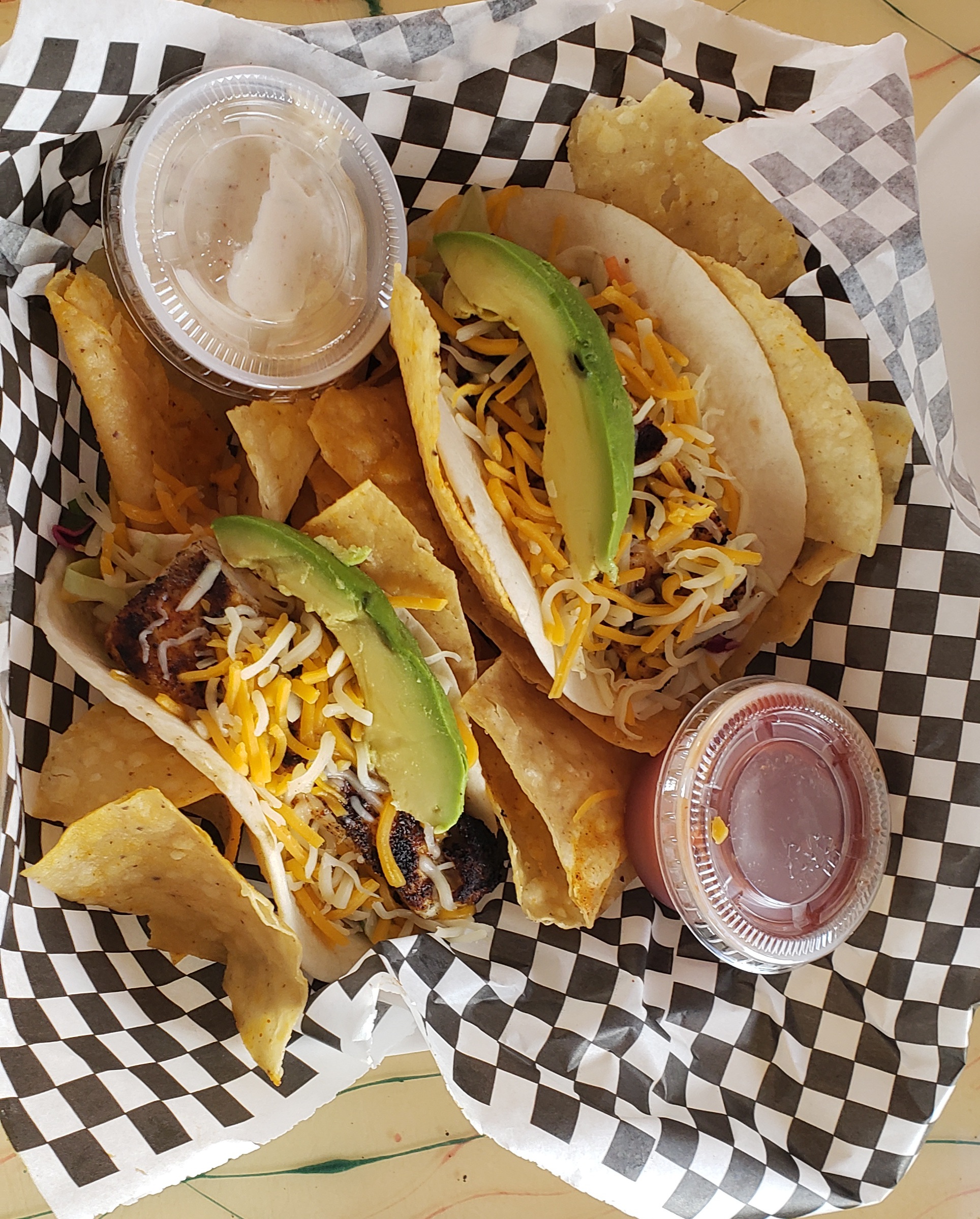Blackened Mahi Tacos with Baja Sauce - $11.95